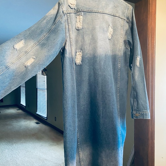NWOT Distressed Jean Dress - Picture 4 of 5